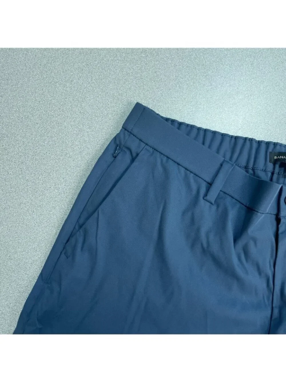 NWOT Banana Republic Commuter Tech Pants Men's 38x34 Navy Blue Flat Front